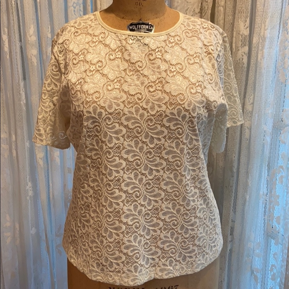 Vintage Lucie Ann II Lacie Knit Suitable size 38 sheer top size 38 bust